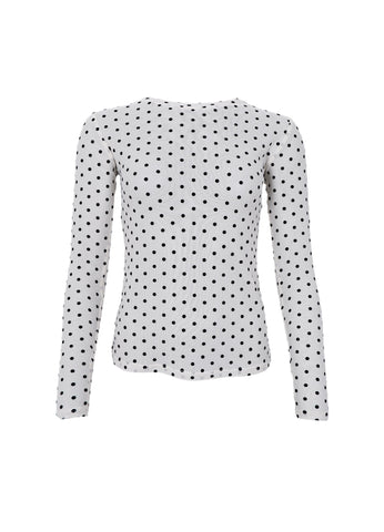 BCJennie Dotted Mesh Blouse Off White