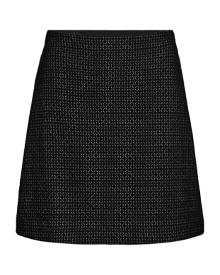 FQRimme Skirt Black W Silver