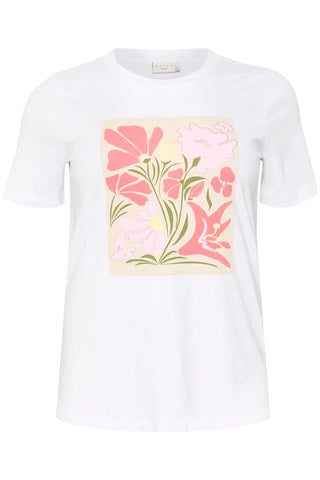 KCElina T-Shirt White/Pink Flower