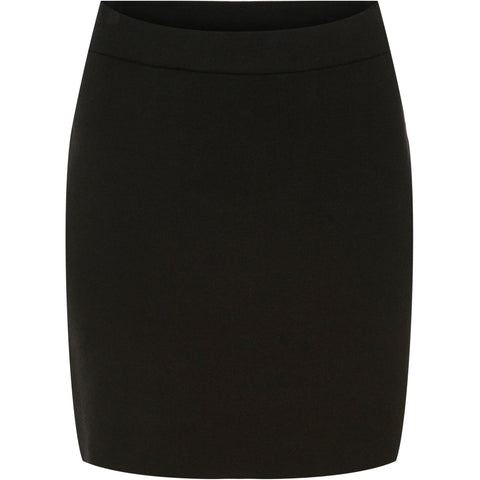 Short Knittrd Pencil Skirt Black